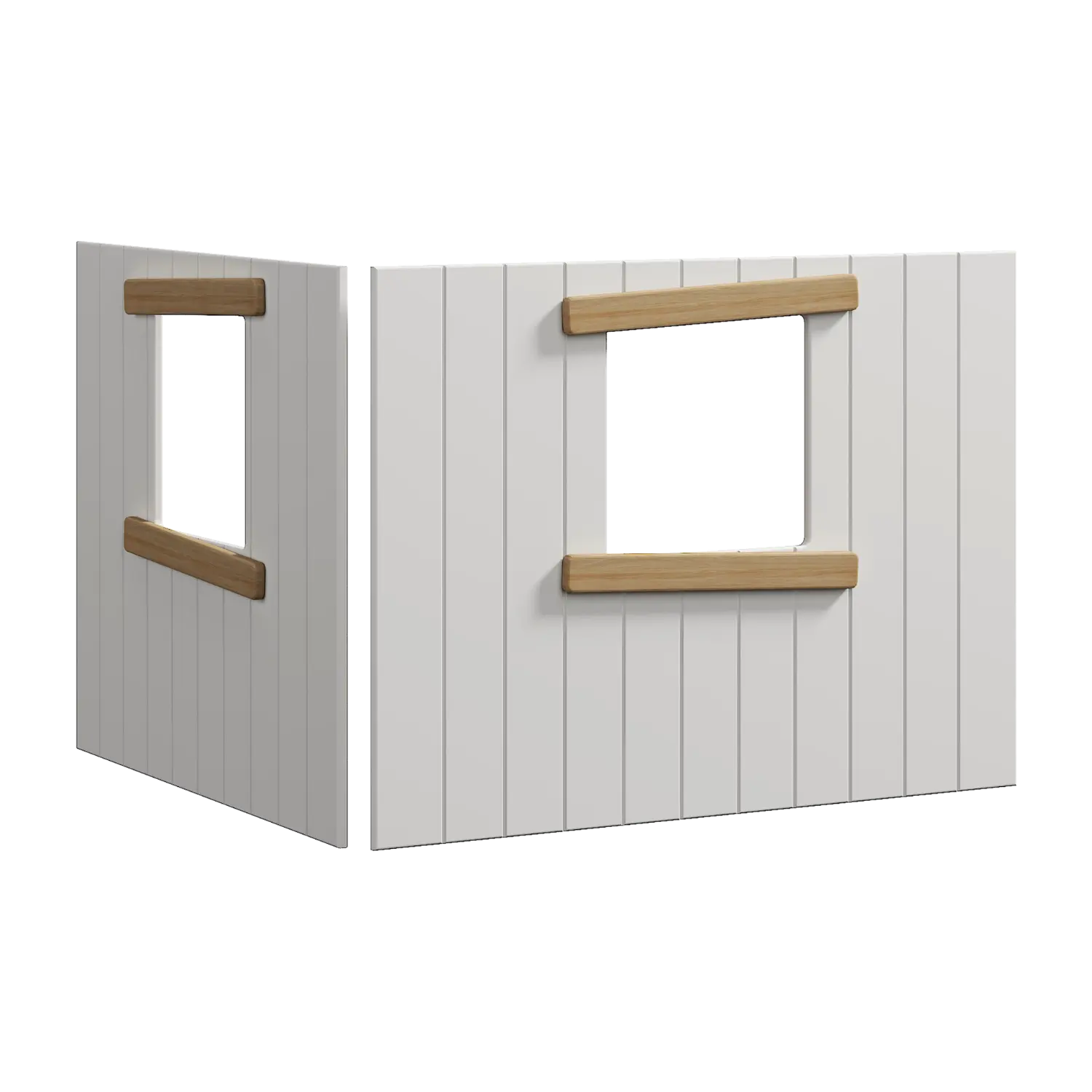 FLEXA Treehouse Bed Fronts, Oak frame, WHITE & NOR