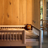 Single Bed with Safety Rail, 90x200 cm, White SINGLE_BED single-bed-with-scandinavian-safety-rail-3-4-bars-white-washed  flexa-com.myshopify.com