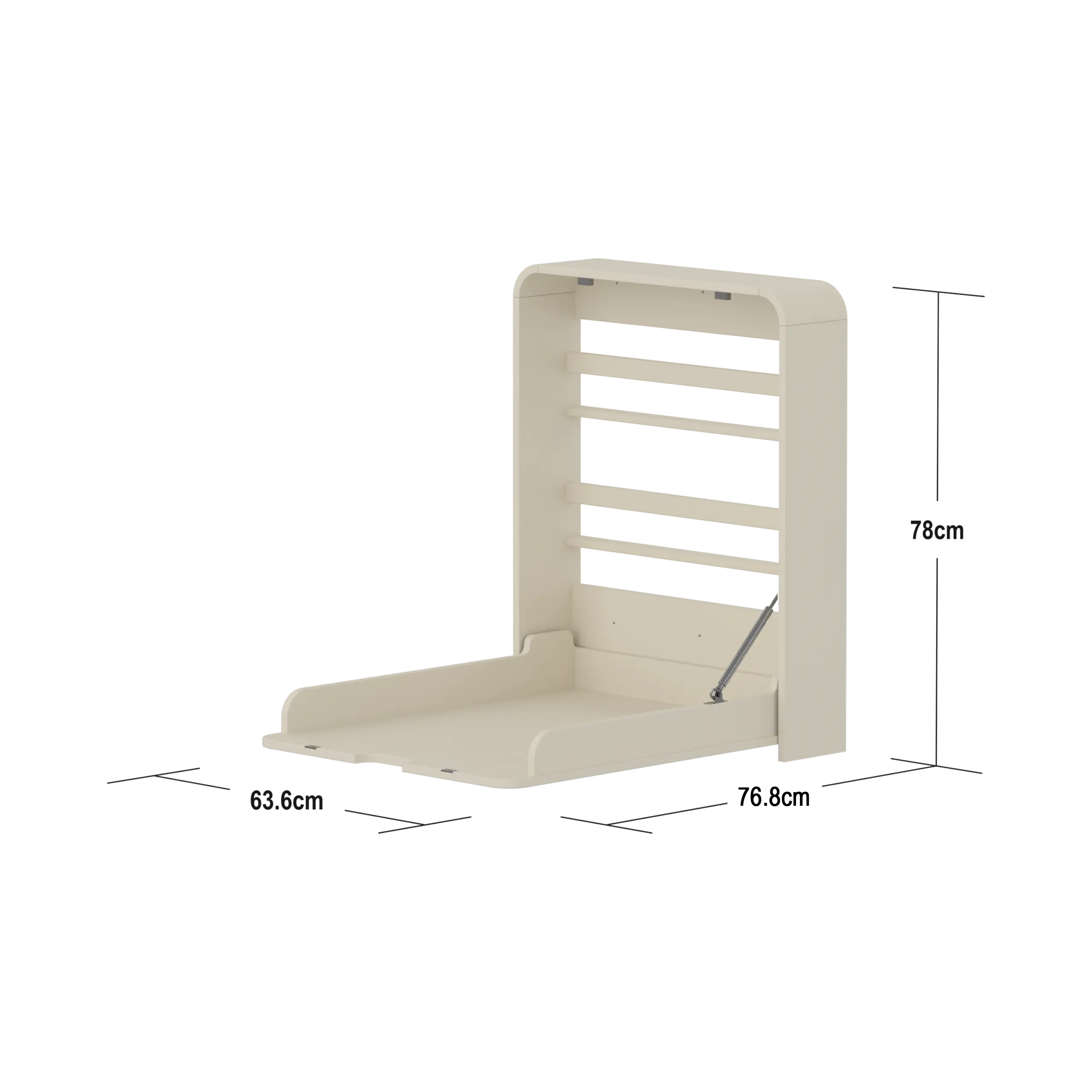 FLEXA Wall Hanging Changing Unit, Cream, view 7